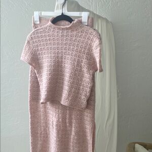 House Of Harlow 1960 Pink Skirt Set